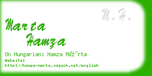 marta hamza business card